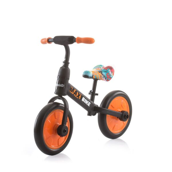 Bicicleta fara pedale unisex 10 inch Chipolino Max-Bike portocaliu