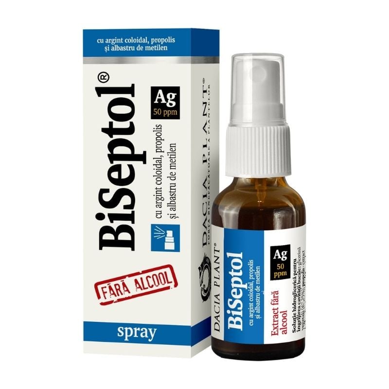 BiSeptol Spray cu Argint coloidal fara alcool