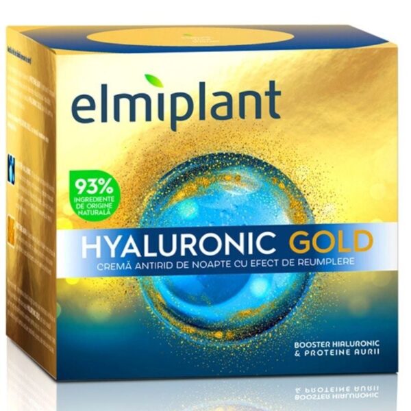 Elmiplant Hyaluronic Gold Crema de noapte antirid cu efect de umplere
