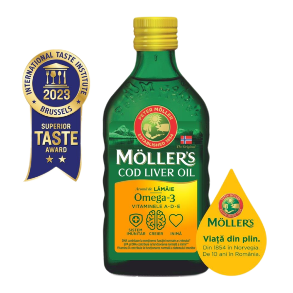 Moller's cod liver oil Omega 3 cu lamaie