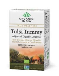ORGANIC INDIA Ceai Digestiv Tulsi (Busuioc Sfant) Tummy cu Ghimbir