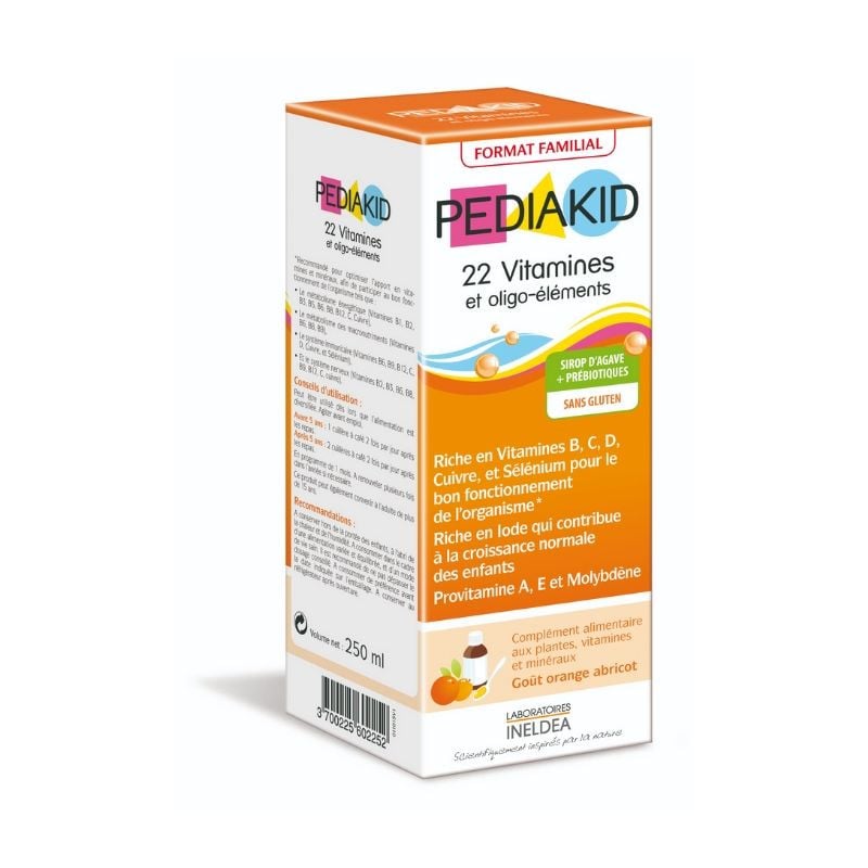 Pediakid 22 Vitamine si Oligoelemente sirop cu gust de portocale