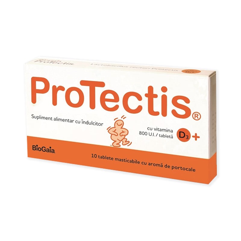 ProTectis cu Vitamina D3 800 UI si aroma de portocale