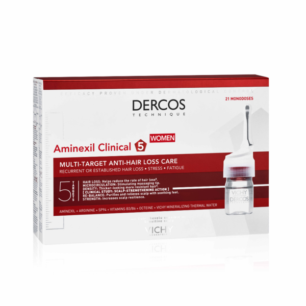 Tratament impotriva caderii parului pentru femei cu Aminexil Dercos Clinical 5