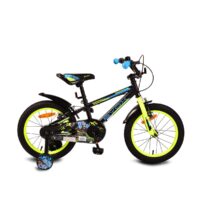Bicicleta pentru baieti 16 inch Moni Monster negru cu roti ajutatoare