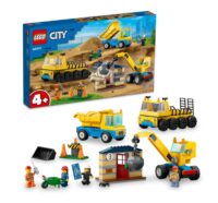 Lego City Camioane de constructie si macara cu bila pentru demolari 60391