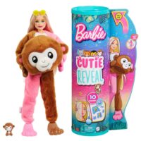 Papusa Barbie Cutie Reveal Jungle Friends Maimuta
